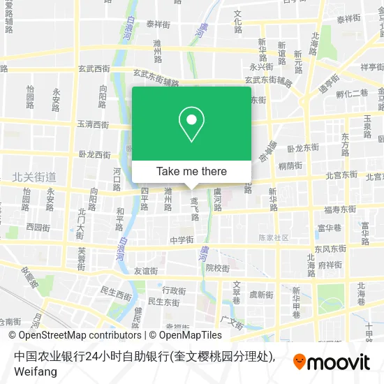 中国农业银行24小时自助银行(奎文樱桃园分理处) map