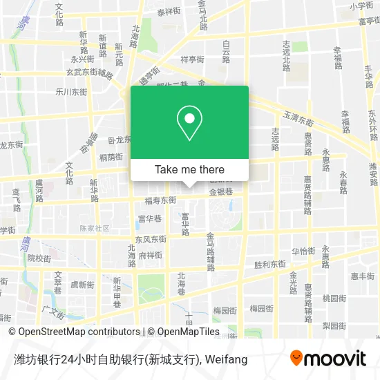 潍坊银行24小时自助银行(新城支行) map