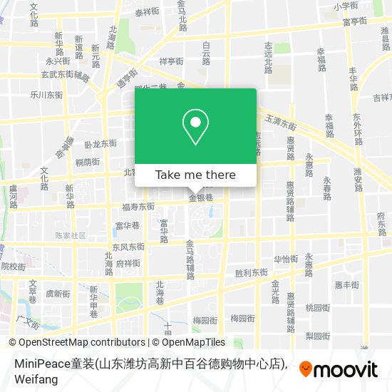 MiniPeace童装(山东潍坊高新中百谷德购物中心店) map