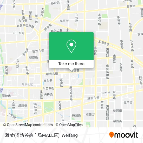 雅莹(潍坊谷德广场MALL店) map