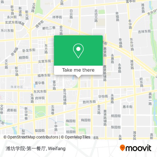 潍坊学院-第一餐厅 map