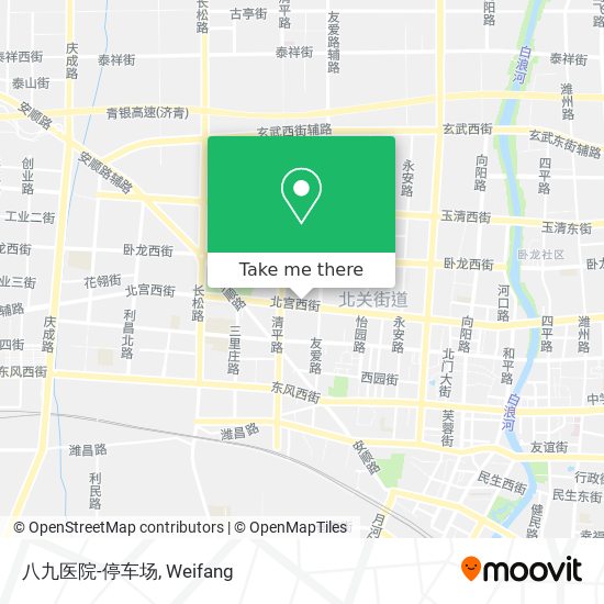 八九医院-停车场 map