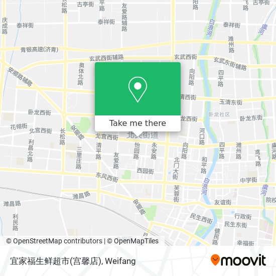 宜家福生鲜超市(宫馨店) map