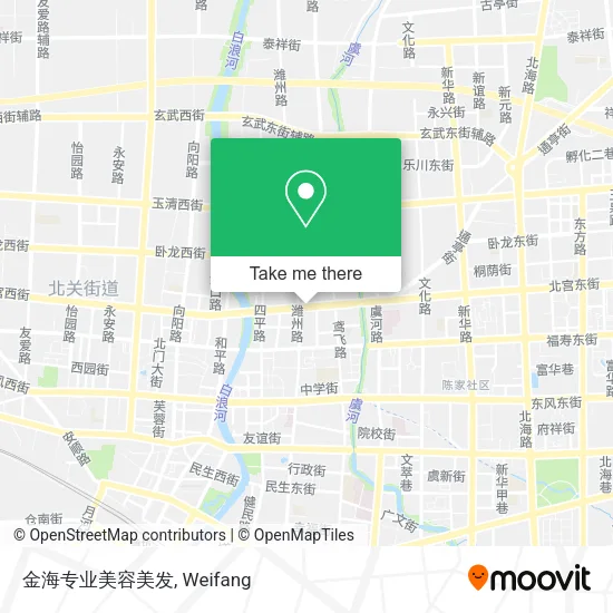 金海专业美容美发 map