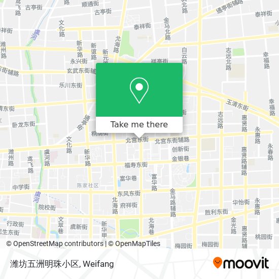 潍坊五洲明珠小区 map