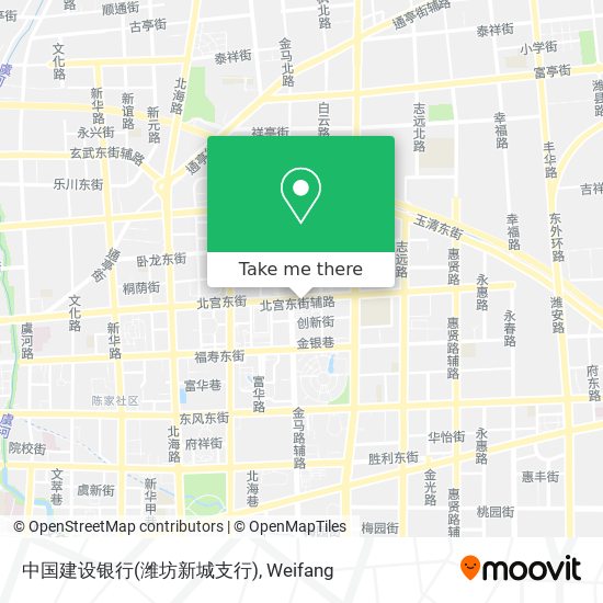 中国建设银行(潍坊新城支行) map