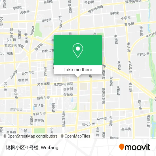 银枫小区-1号楼 map