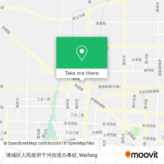 潍城区人民政府于河街道办事处 map