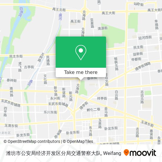 潍坊市公安局经济开发区分局交通警察大队 map