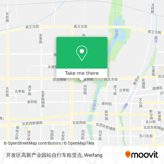 开发区高新产业园站自行车租赁点 map