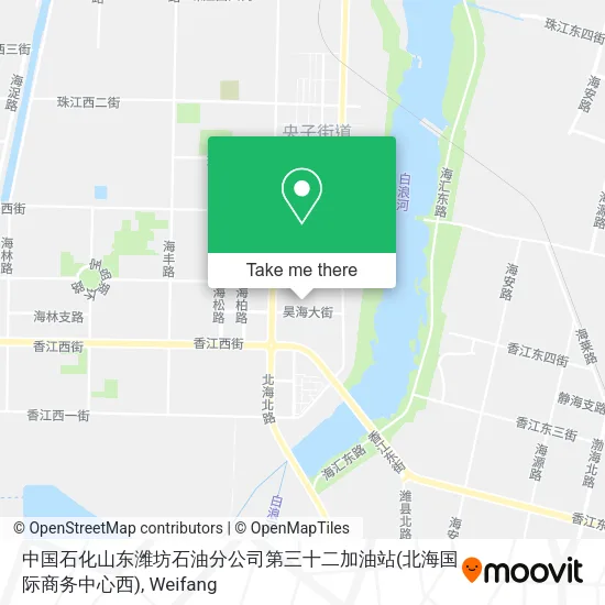 中国石化山东潍坊石油分公司第三十二加油站(北海国际商务中心西) map