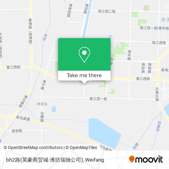 bh2路(英豪商贸城-潍坊瑞驰公司) map