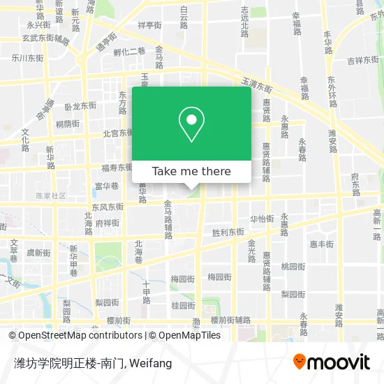 潍坊学院明正楼-南门 map