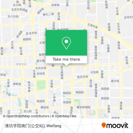 潍坊学院南门(公交站) map