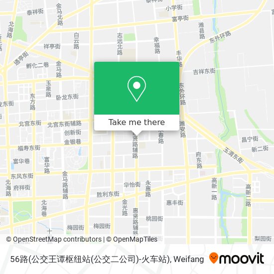 56路(公交王谭枢纽站(公交二公司)-火车站) map