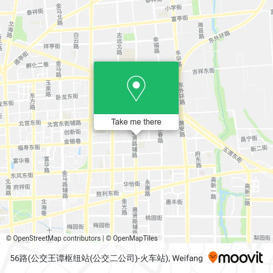 56路(公交王谭枢纽站(公交二公司)-火车站) map
