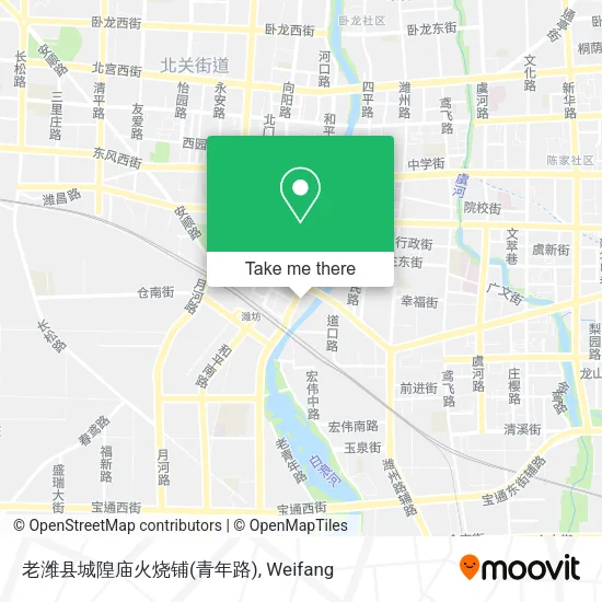 老潍县城隍庙火烧铺(青年路) map