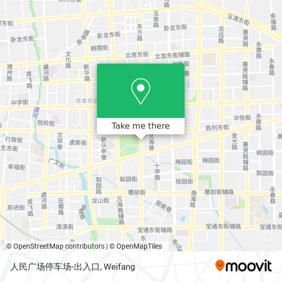人民广场停车场-出入口 map