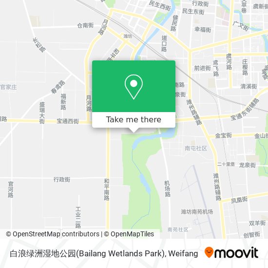 白浪绿洲湿地公园(Bailang Wetlands Park) map