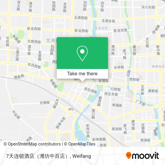 7天连锁酒店（潍坊中百店） map