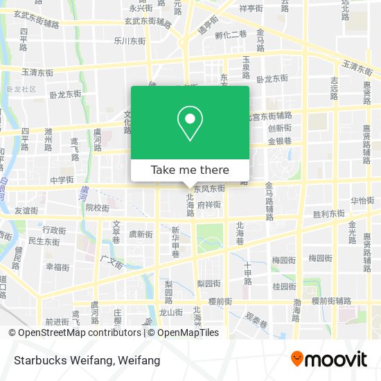 Starbucks Weifang map