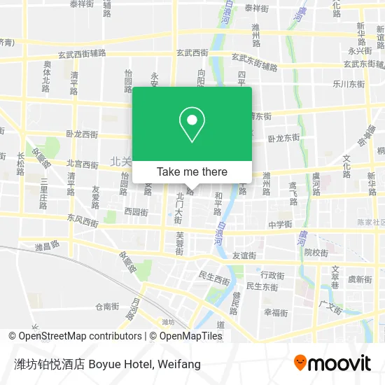 潍坊铂悦酒店 Boyue Hotel map