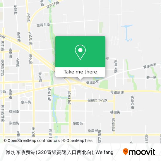 潍坊东收费站(G20青银高速入口西北向) map