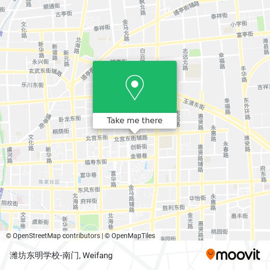 潍坊东明学校-南门 map
