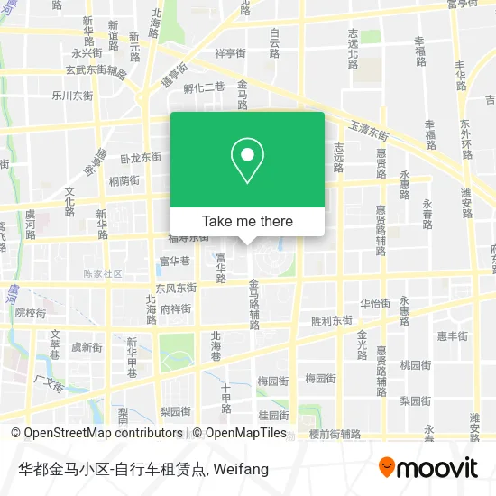 华都金马小区-自行车租赁点 map