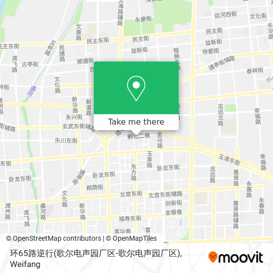 环65路逆行(歌尔电声园厂区-歌尔电声园厂区) map
