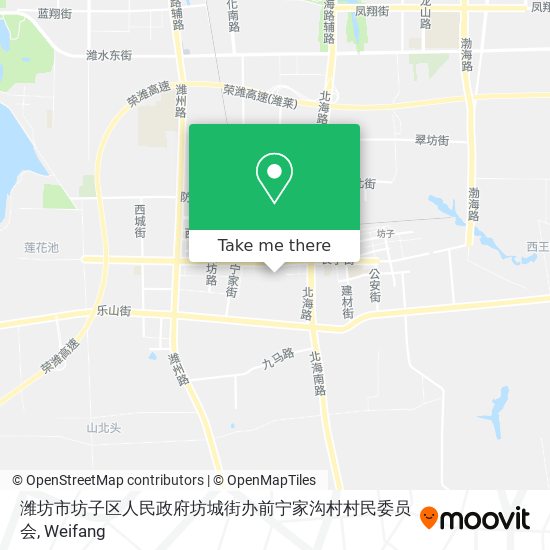 潍坊市坊子区人民政府坊城街办前宁家沟村村民委员会 map