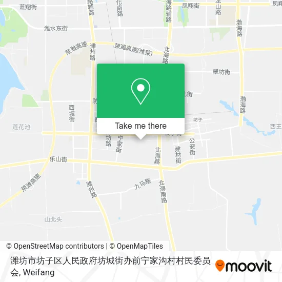潍坊市坊子区人民政府坊城街办前宁家沟村村民委员会 map