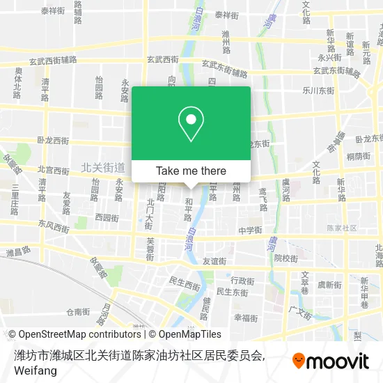 潍坊市潍城区北关街道陈家油坊社区居民委员会 map