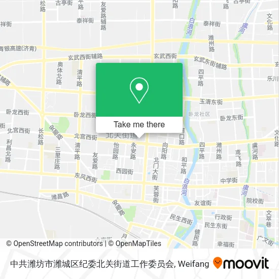 中共潍坊市潍城区纪委北关街道工作委员会 map