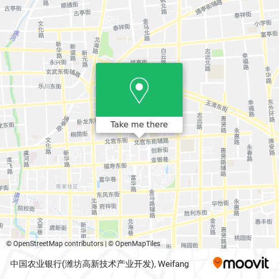 中国农业银行(潍坊高新技术产业开发) map