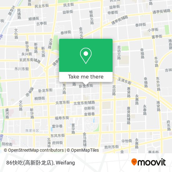 86快吃(高新卧龙店) map