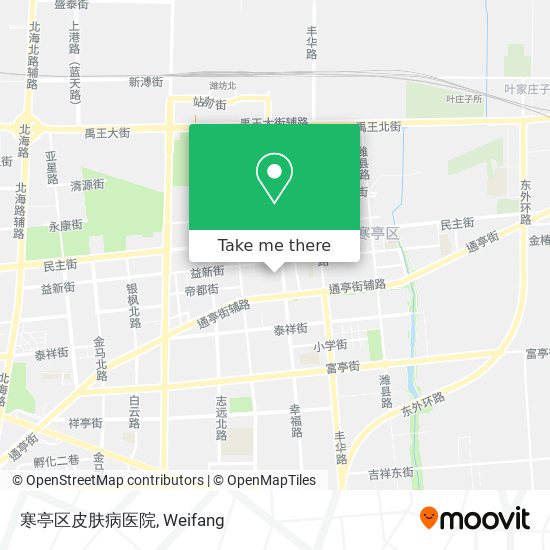寒亭区皮肤病医院 map