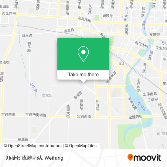 顺捷物流潍坊站 map
