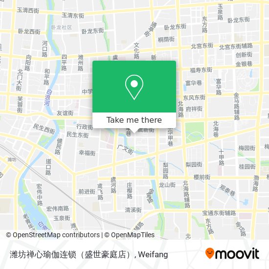 潍坊禅心瑜伽连锁（盛世豪庭店） map