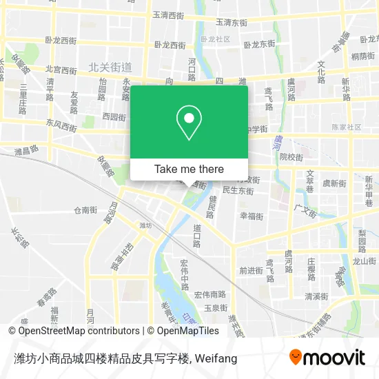 潍坊小商品城四楼精品皮具写字楼 map