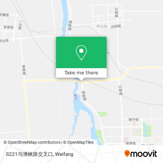 S221与潍峡路交叉口 map