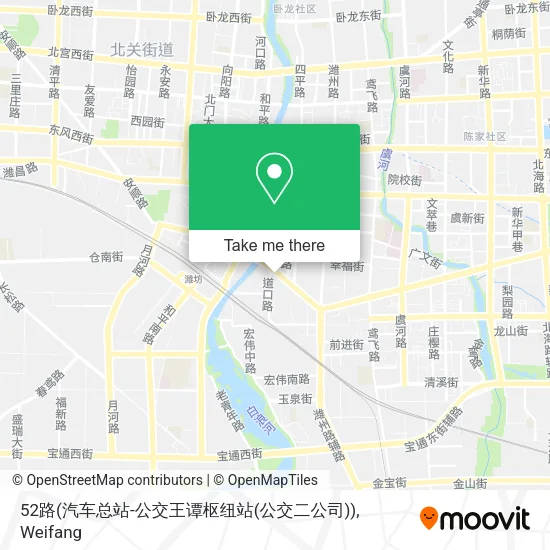 52路(汽车总站-公交王谭枢纽站(公交二公司)) map