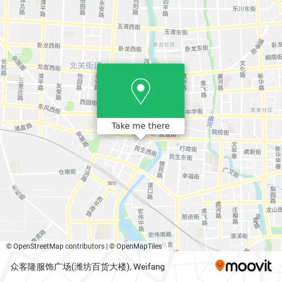 众客隆服饰广场(潍坊百货大楼) map