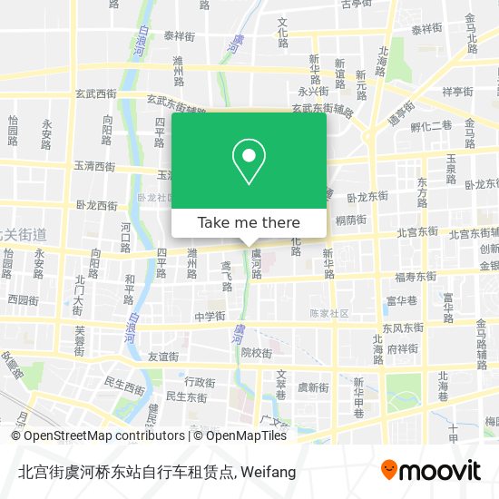 北宫街虞河桥东站自行车租赁点 map