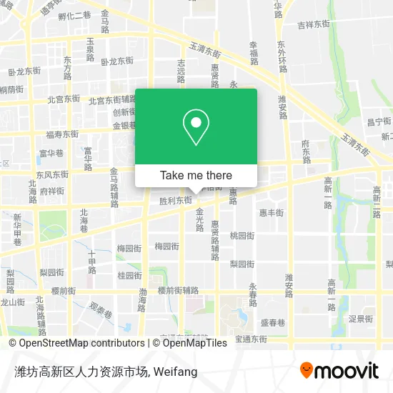 潍坊高新区人力资源市场 map