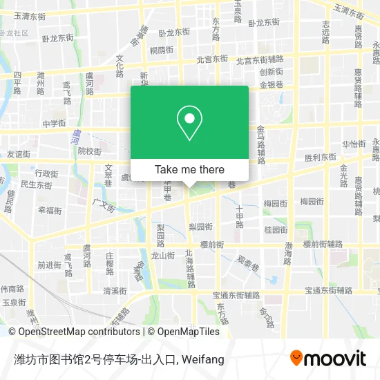 潍坊市图书馆2号停车场-出入口 map