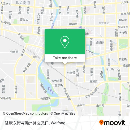 健康东街与潍州路交叉口 map
