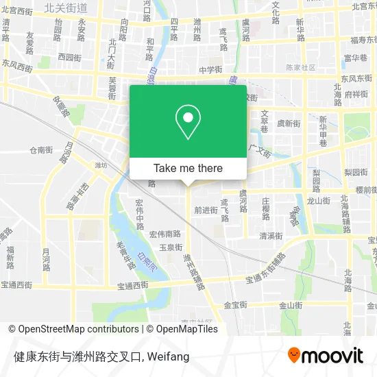 健康东街与潍州路交叉口 map