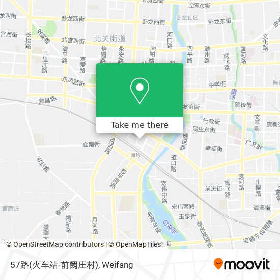 57路(火车站-前阙庄村) map