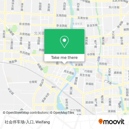 社会停车场-入口 map